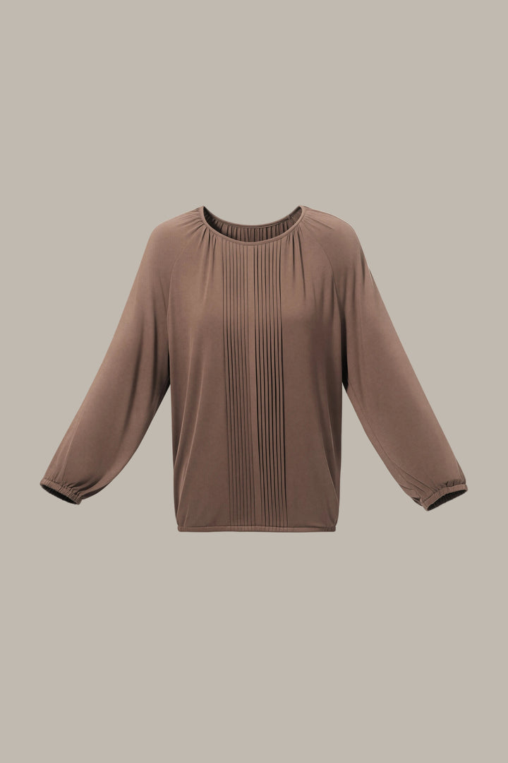 ANNABEL-Tencel pintuck blouse