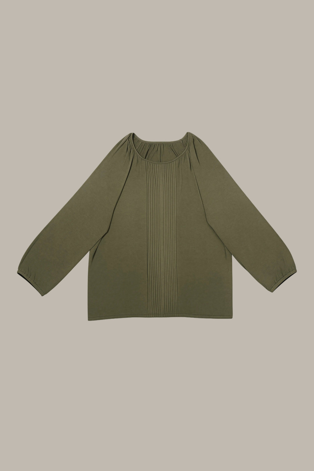 ANNABEL-Tencel pintuck blouse