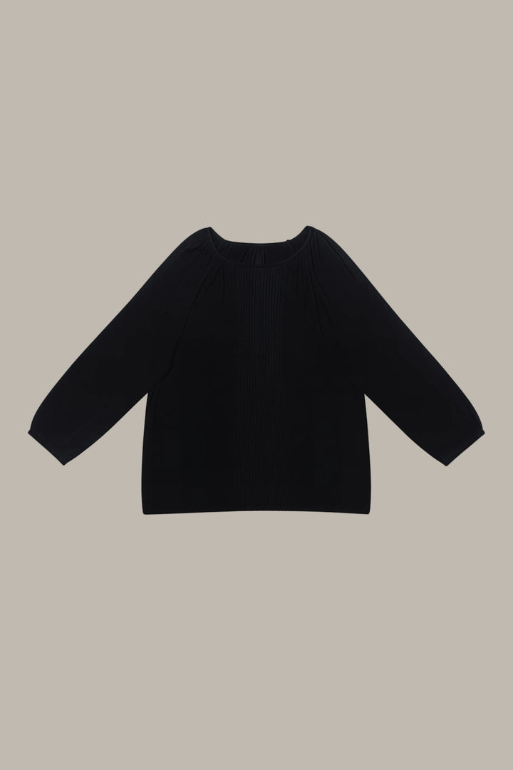 ANNABEL-Tencel pintuck blouse