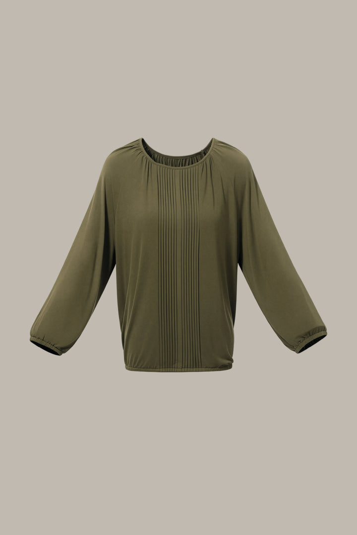 ANNABEL-Tencel pintuck blouse