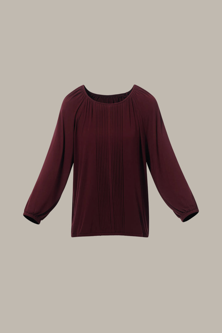 ANNABEL-Tencel pintuck blouse
