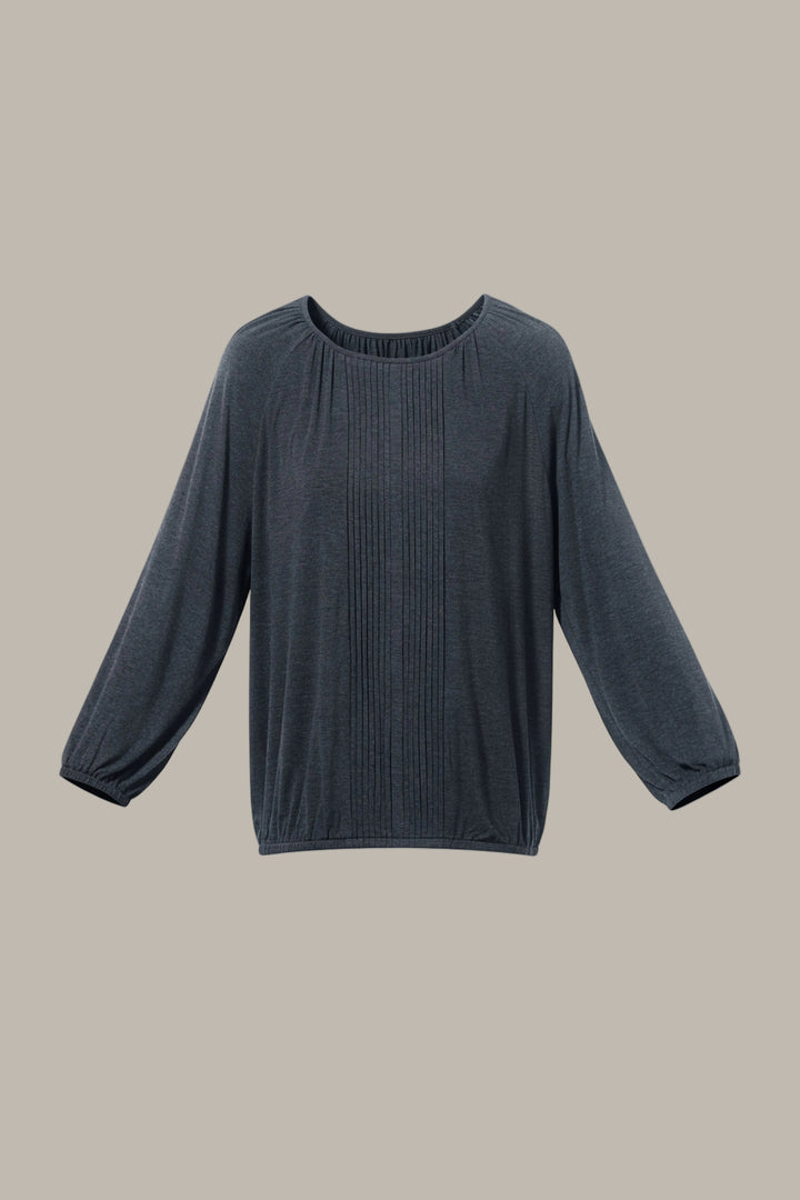 ANNABEL-Tencel pintuck blouse