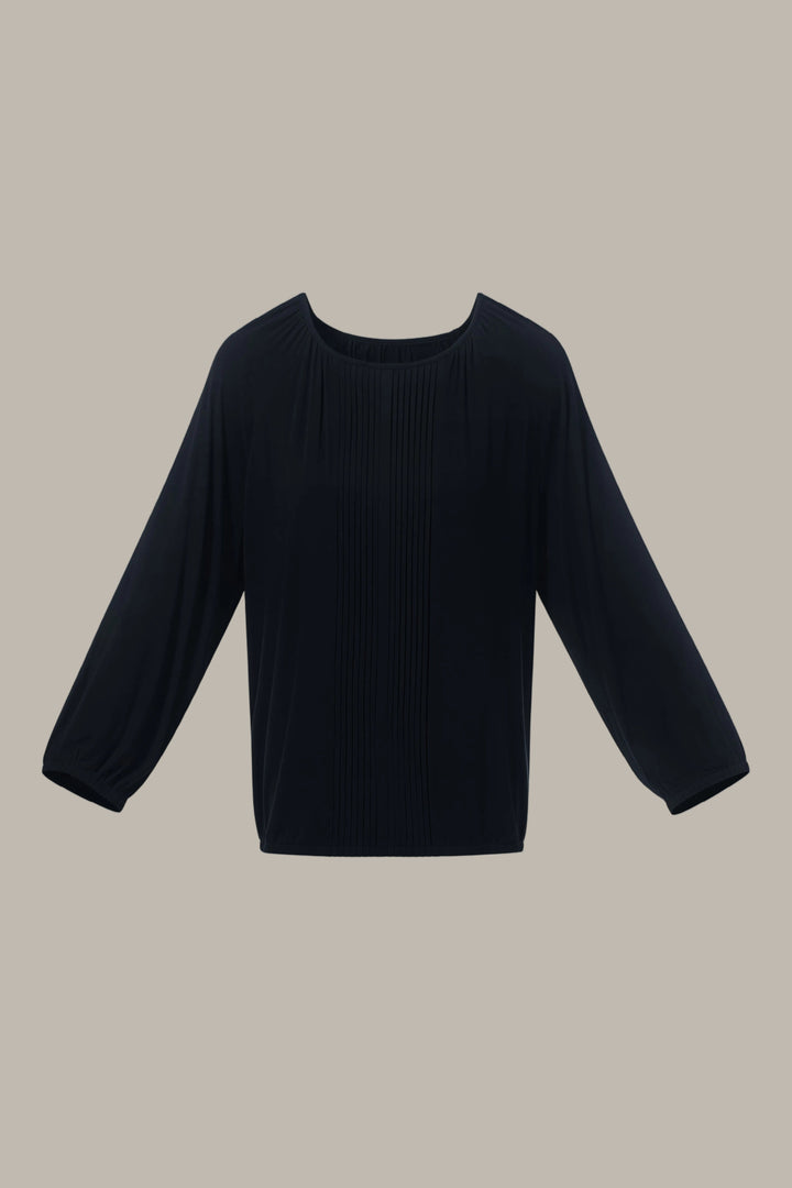 ANNABEL-Tencel pintuck blouse