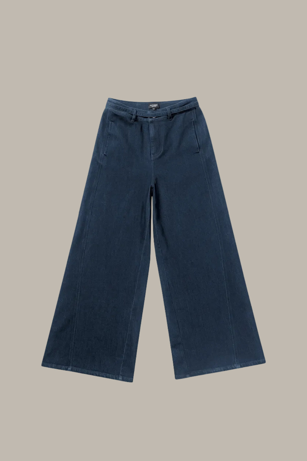 RITA-Wide leg trousers with bow-belt