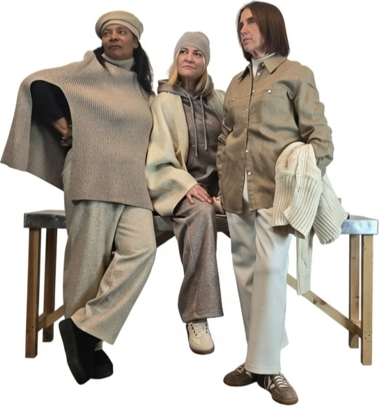 ALISSA-Wool blend roll neck poncho