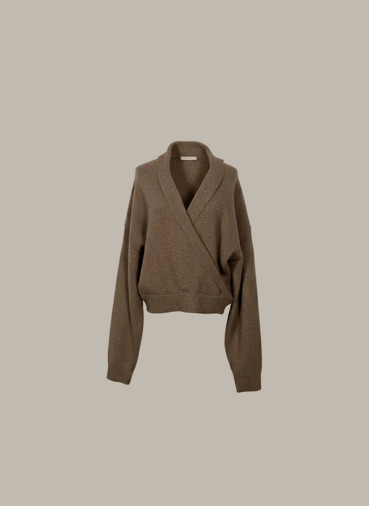 WENDY-Wool/Cashmere blend wrap jumper
